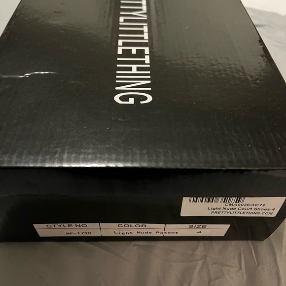 Pretty Little Thing light nude suede dress heels Sz UK 4 / US 6 - Picture 3 of 5